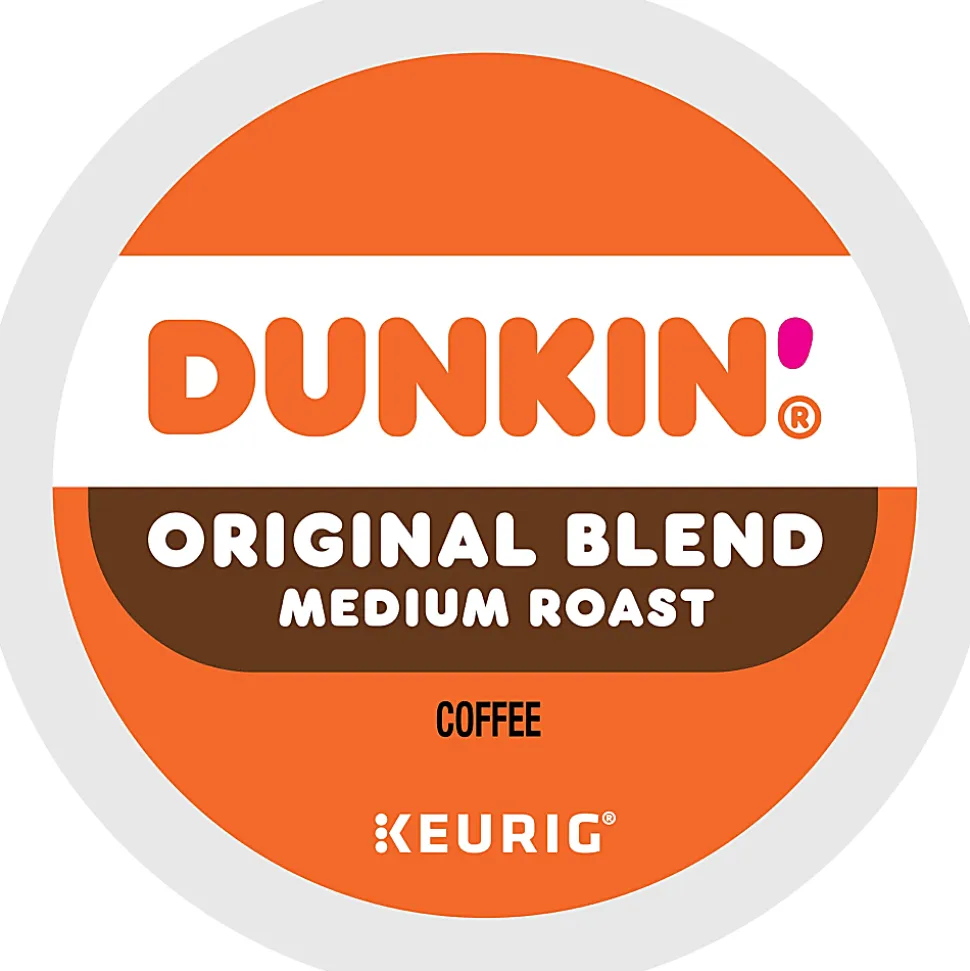 Dunkin' Original Blend Keurig Single Serve K-Cup Pods, Medium Roast, 22 Pods Per Pack, Case Of 4 Packs
