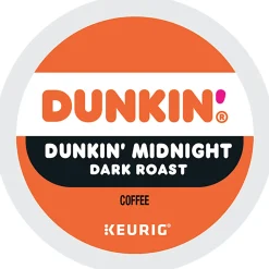 Dunkin' Single-Serve Coffee K-Cup®, Dark Roast, Carton of 4 Boxes of 22