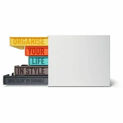 DURABLE VARICOLOR MIX 5 Drawer Desktop Storage Box, White/Multicolor - 5 Drawer(s) - 11