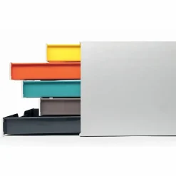 DURABLE VARICOLOR MIX 5 Drawer Desktop Storage Box, White/Multicolor - 5 Drawer(s) - 11