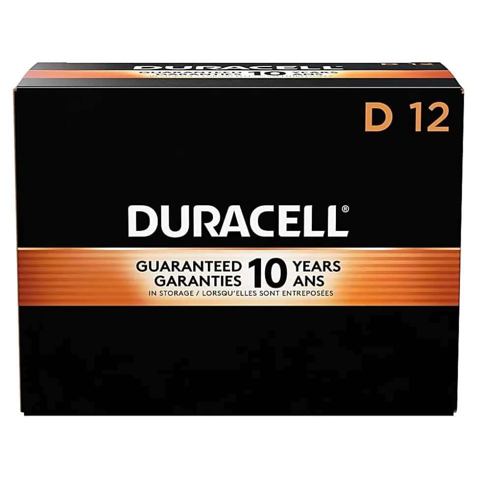 Duracell® Coppertop D Alkaline Batteries, Box of 12