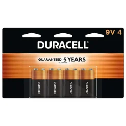 Duracell® Coppertop 9V Alkaline Batteries, Pack of 4, MN16B4DW