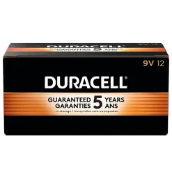 Duracell® Coppertop 9V Alkaline Batteries, Box of 12, Case of 6 Boxes