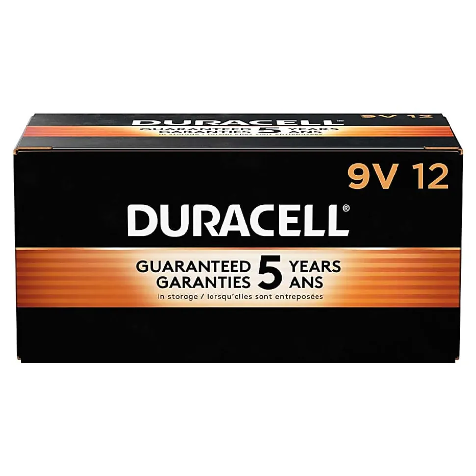 Duracell® Coppertop 9V Alkaline Batteries, Box of 12