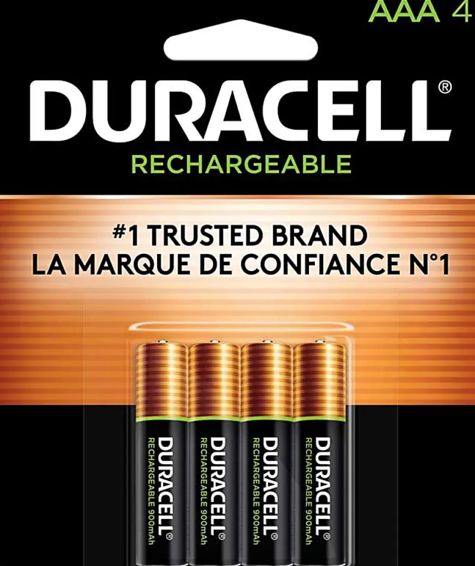 Duracell Rechargeable AAA Batteries, Pack of 4