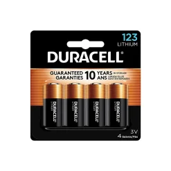 Duracell® 123 3V High Power Lithium Batteries, Pack of 4