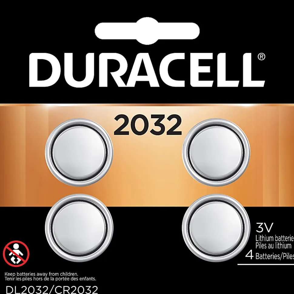 Duracell® 2032 3V Lithium Coin Batteries, Pack of 4