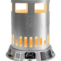 DuraHeat LPC80 50-80,000 BTU Propane (LP) Convection Heater - Gas - Propane - 14.65 kW to 23.45 kW - 2000 Sq. ft. Coverage Area - Portable - Silver