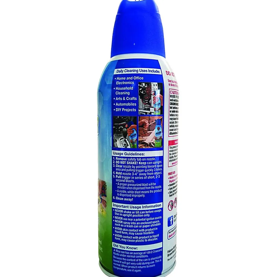 Dust-Off Compressed Gas Duster, 10 Oz, Blue, Pack Of 2