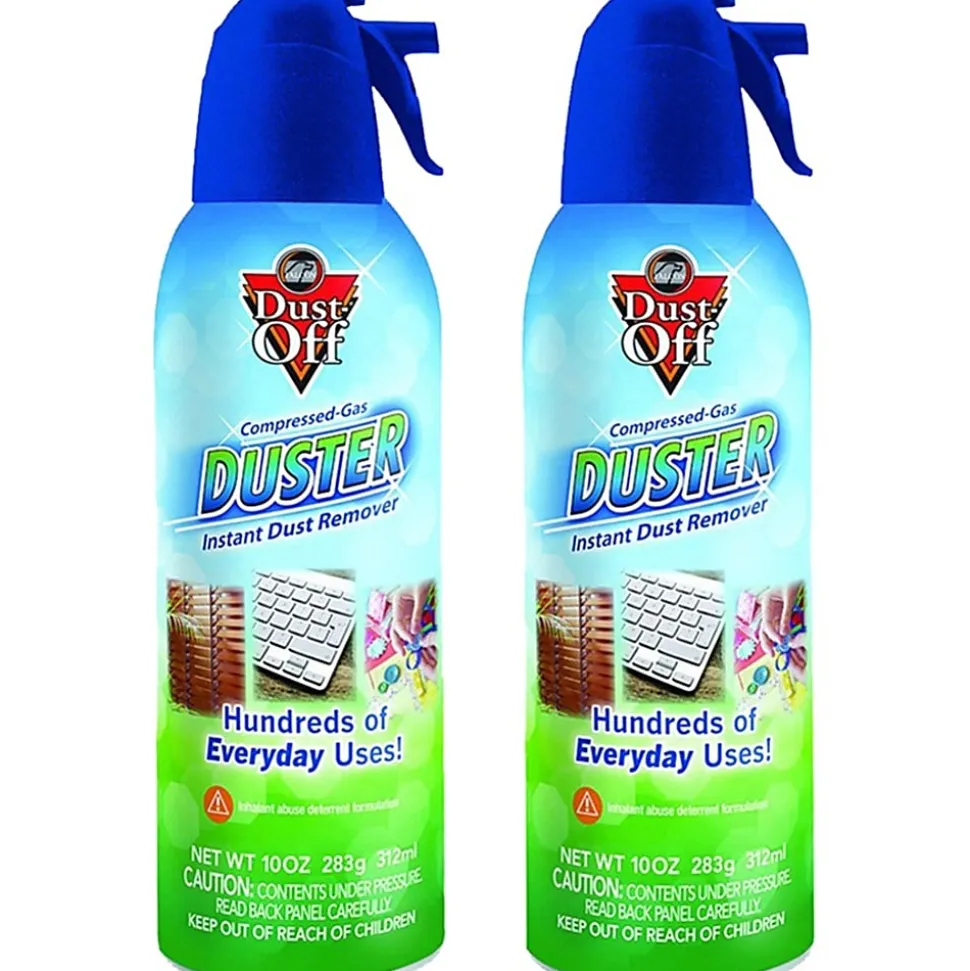 Dust-Off Compressed Gas Duster, 10 Oz, Blue, Pack Of 2