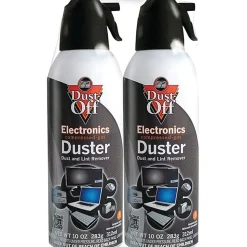 Dust-Off Compressed Gas Dusters, 10 Oz, Pack Of 2