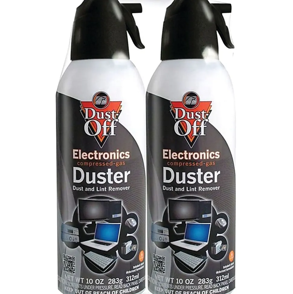 Dust-Off Compressed Gas Dusters, 10 Oz, Pack Of 2