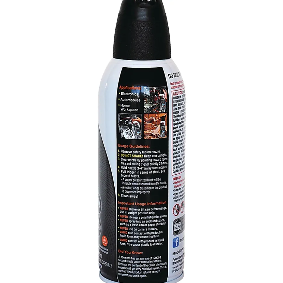 Dust-Off Compressed Gas Dusters, 10 Oz, Pack Of 2