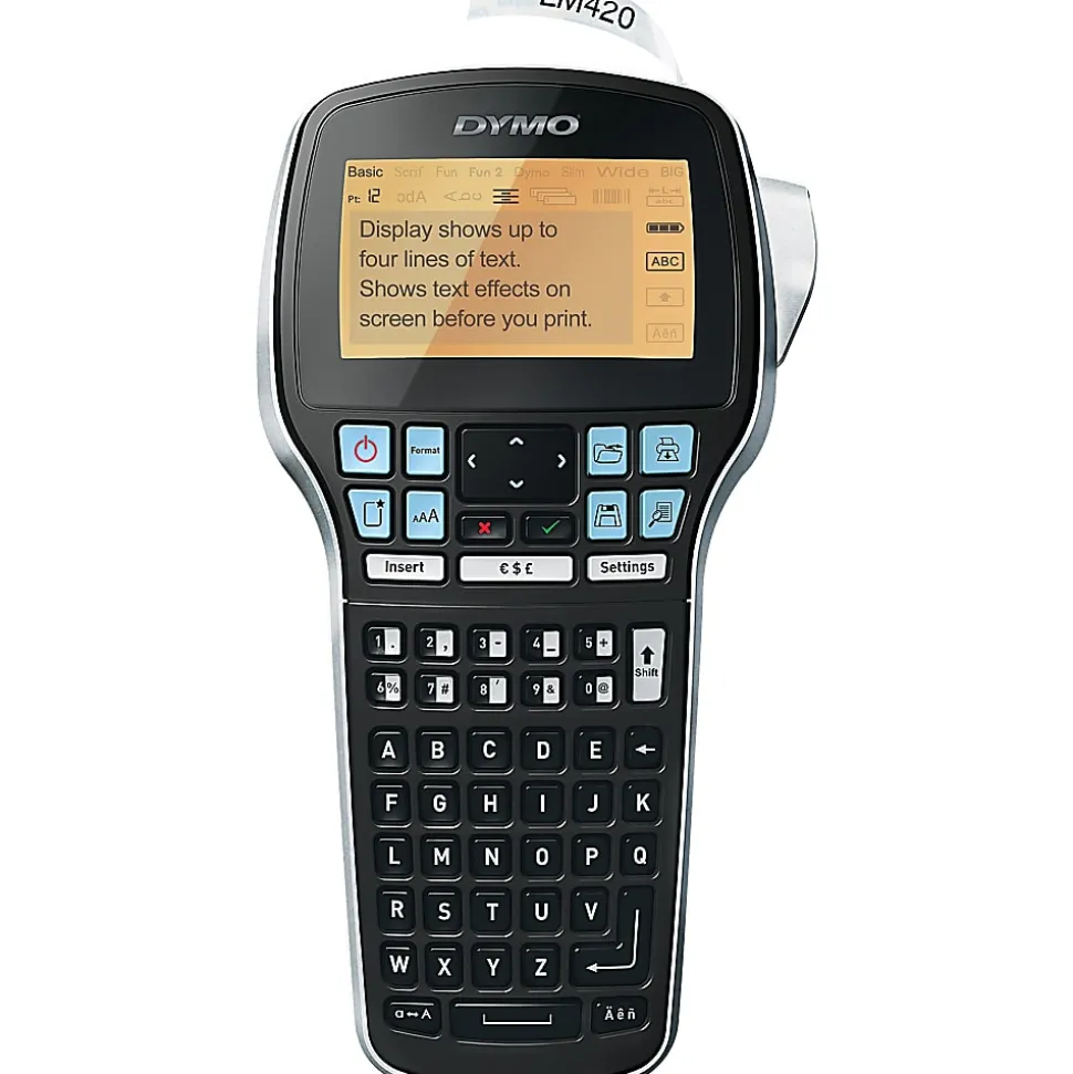 DYMO® LabelManager® 420P High Performance Portable Handheld Label Maker With PC/Apple® Mac® Connection