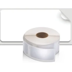 Dymo LabelWriter Multipurpose Label, 1"H x 2 1/8"W, Rectangle, Thermal, White, Black, 500 / Roll, 12 Roll