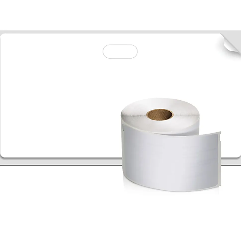 DYMO® LabelWriter® Name Badge Self-Adhesive Labels, 1760756, White, 2 1/4" x 4", Roll 0f 250 Labels
