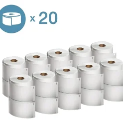 Dymo® LabelWriter XL Shipping Labels, 4" x 6", Rectangle, White, 220 Labels Per Roll, Pack Of 20 Rolls