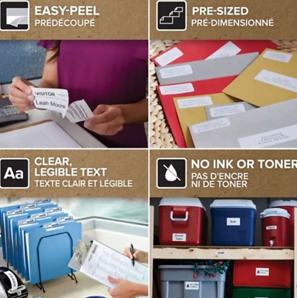 DYMO® Multipurpose Labels For LabelWriter® Label Printers, 1" x 2 1/8", White, 500 Labels Per Roll, Pack Of 6 Rolls