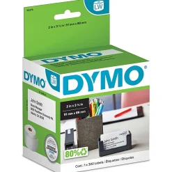 DYMO Non-Adhesive Business Card Labels for LabelWriter Label Printers, White, 2
