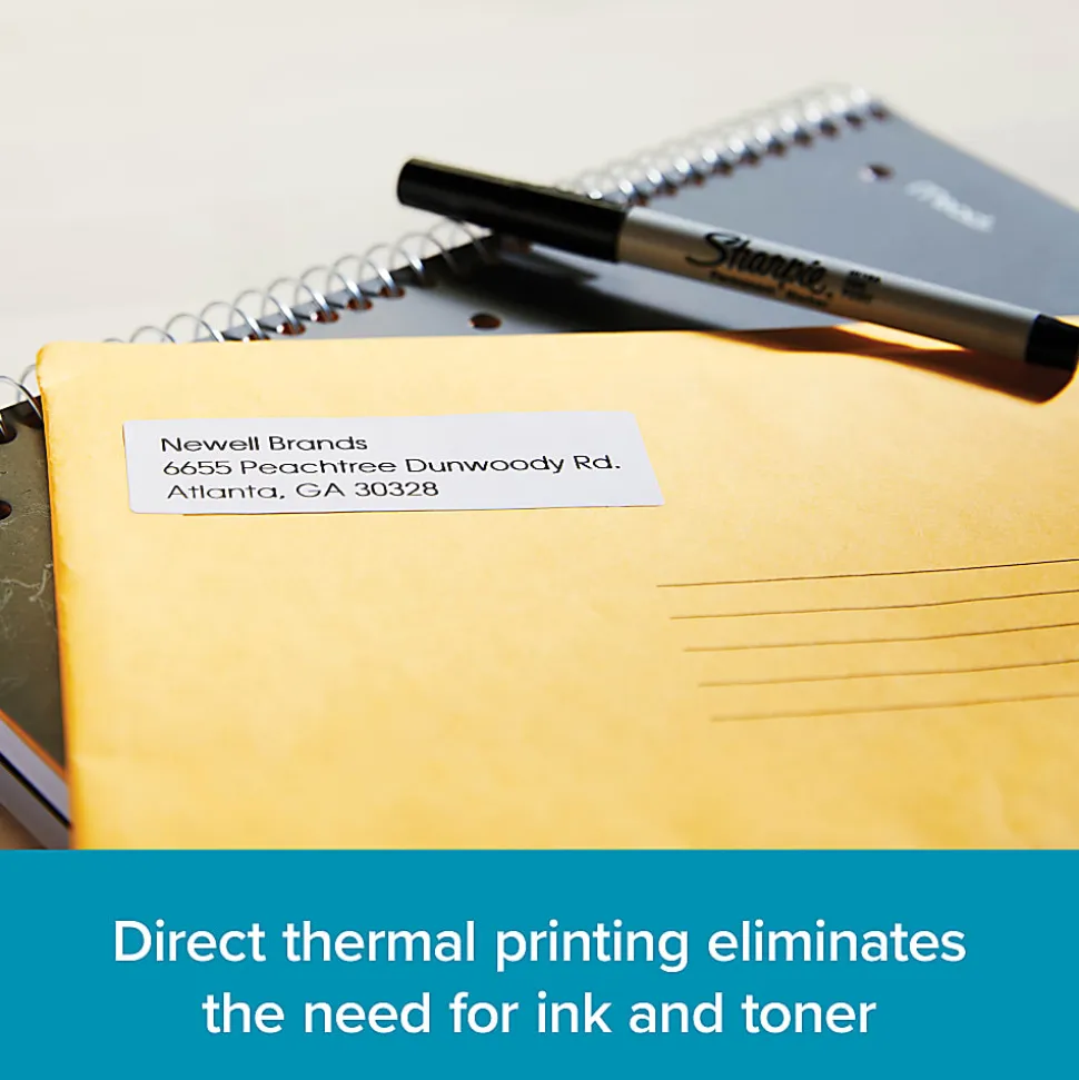 DYMO® Return Address Labels For LabelWriter® Label Printers, 3/4" x 2", White, 500 Labels Per Roll, Pack Of 6 Rolls