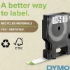 DYMO® Rhino 18489 Black-On-White Tape, 0.75" x 11.5'