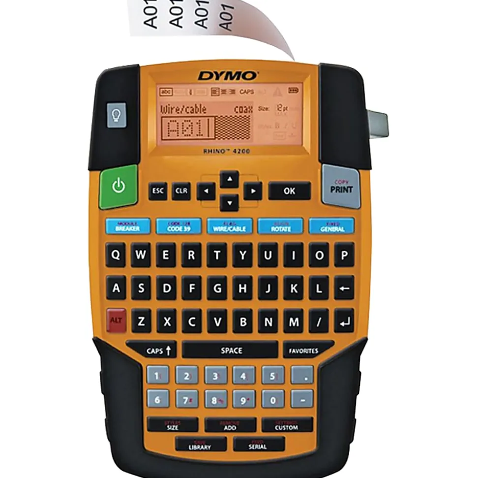 Dymo® Rhino 4200 Soft Case Labelmaker Kit, Yellow/Black