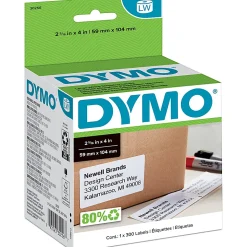 DYMO® White LabelWriter® Shipping Labels, 30256, 2 5/16