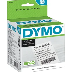 DYMO® White LabelWriter® Shipping Labels, 1763982, 2 5/16