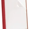 Earthwise® By Oxford™ Clear Front Report Covers With 3-Prong Fasteners, Red, Box Of 25