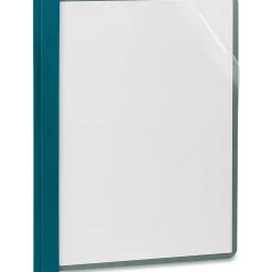 Earthwise® By Oxford™ Clear Front Report Covers With 3-Prong Fasteners, Blue, Box Of 25