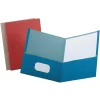 Earthwise® by Oxford™ Twin-Pocket Folder, 100% Recycled, Assorted Colors, Box Of 25