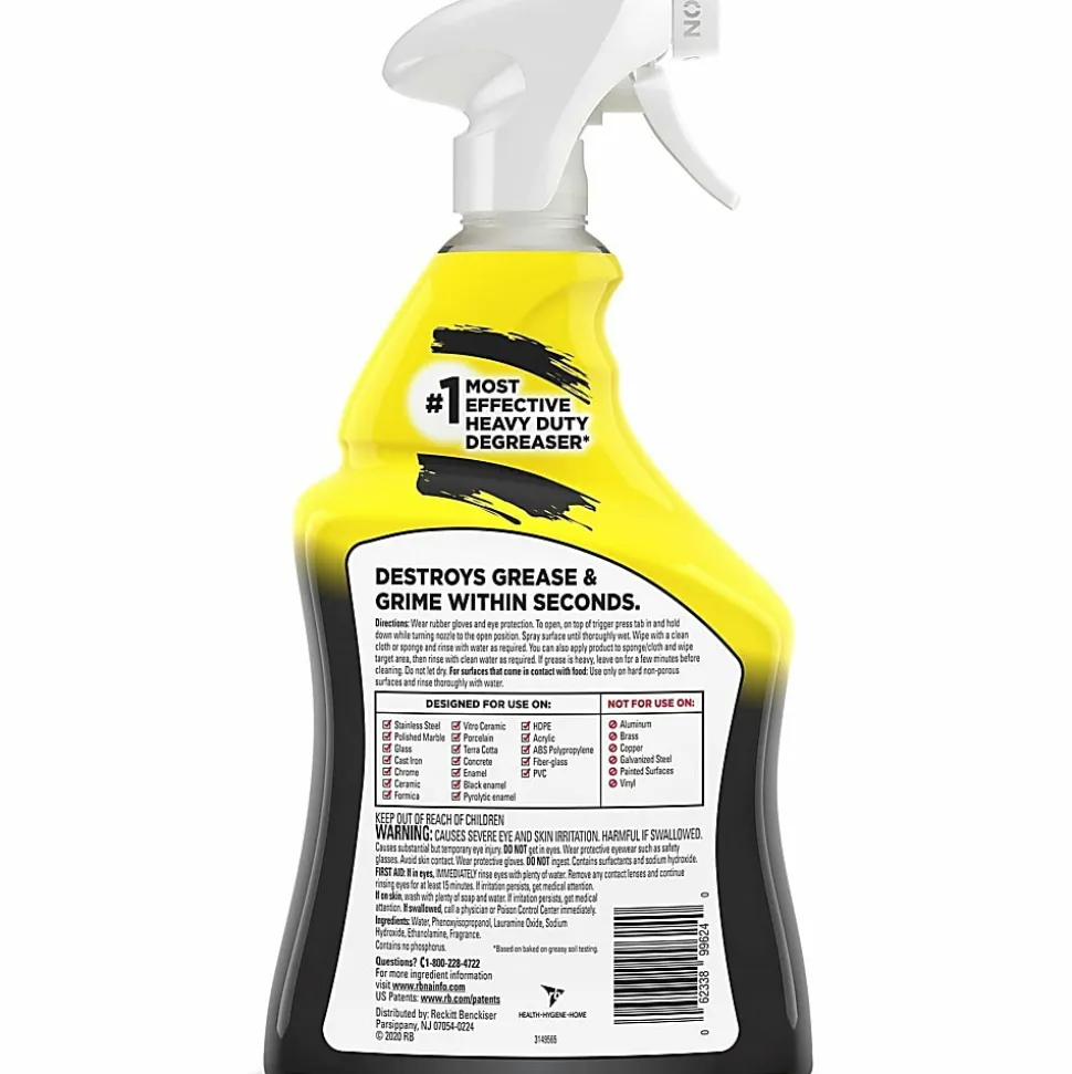 Easy-Off Cleaner Degreaser - Ready-To-Use - 32 fl oz (1 quart) - Heavy Duty - Clear - 1 Each