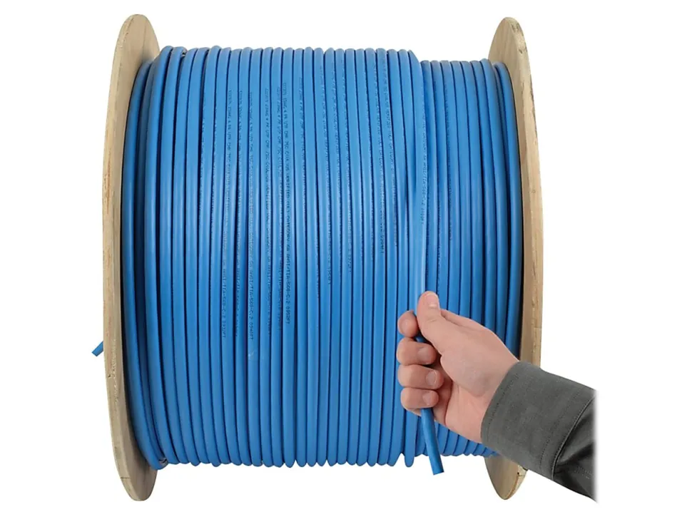 Eaton Tripp Lite Series Cat6a 10G-Certified Solid Core UTP CMR PVC Bulk Ethernet Cable, Blue, 1000 ft. (304.8 m) - N22301KBL