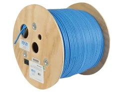 Eaton Tripp Lite Series Cat6a 10G-Certified Solid Core UTP CMR PVC Bulk Ethernet Cable, Blue, 1000 ft. (304.8 m) - N22301KBL