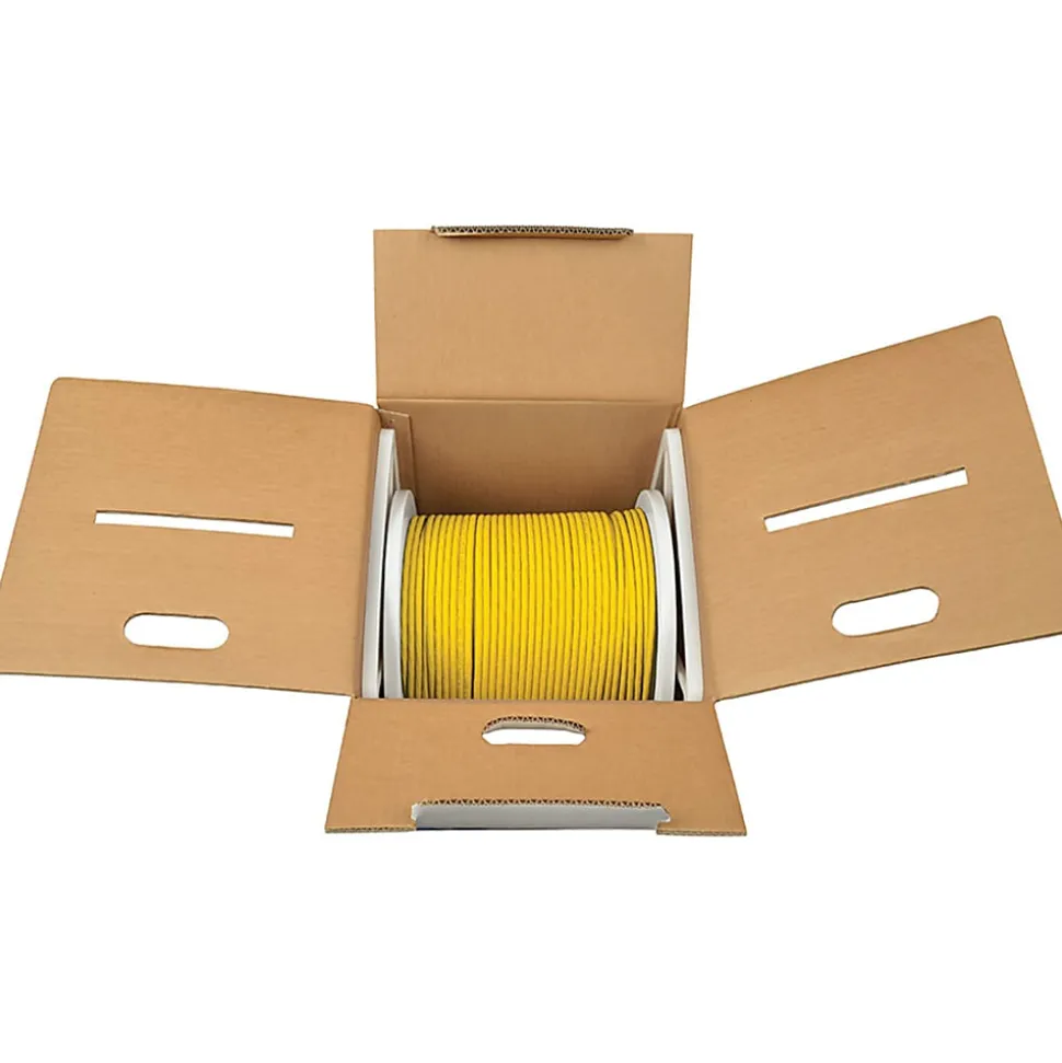Eaton Tripp Lite Series Cat6 Gigabit Solid Core UTP PVC Bulk Ethernet Cable, Yellow, 1000 ft. (304.8 m), TAA - N22201KYW