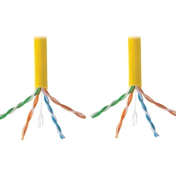 Eaton Tripp Lite Series Cat6 Gigabit Solid Core UTP PVC Bulk Ethernet Cable, Yellow, 1000 ft. (304.8 m), TAA - N22201KYW