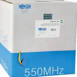 Eaton Tripp Lite Series Cat6 Gigabit Solid Core UTP PVC Bulk Ethernet Cable, Yellow, 1000 ft. (304.8 m), TAA - N22201KYW