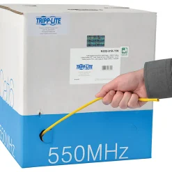 Eaton Tripp Lite Series Cat6 Gigabit Solid Core UTP PVC Bulk Ethernet Cable, Yellow, 1000 ft. (304.8 m), TAA - N22201KYW