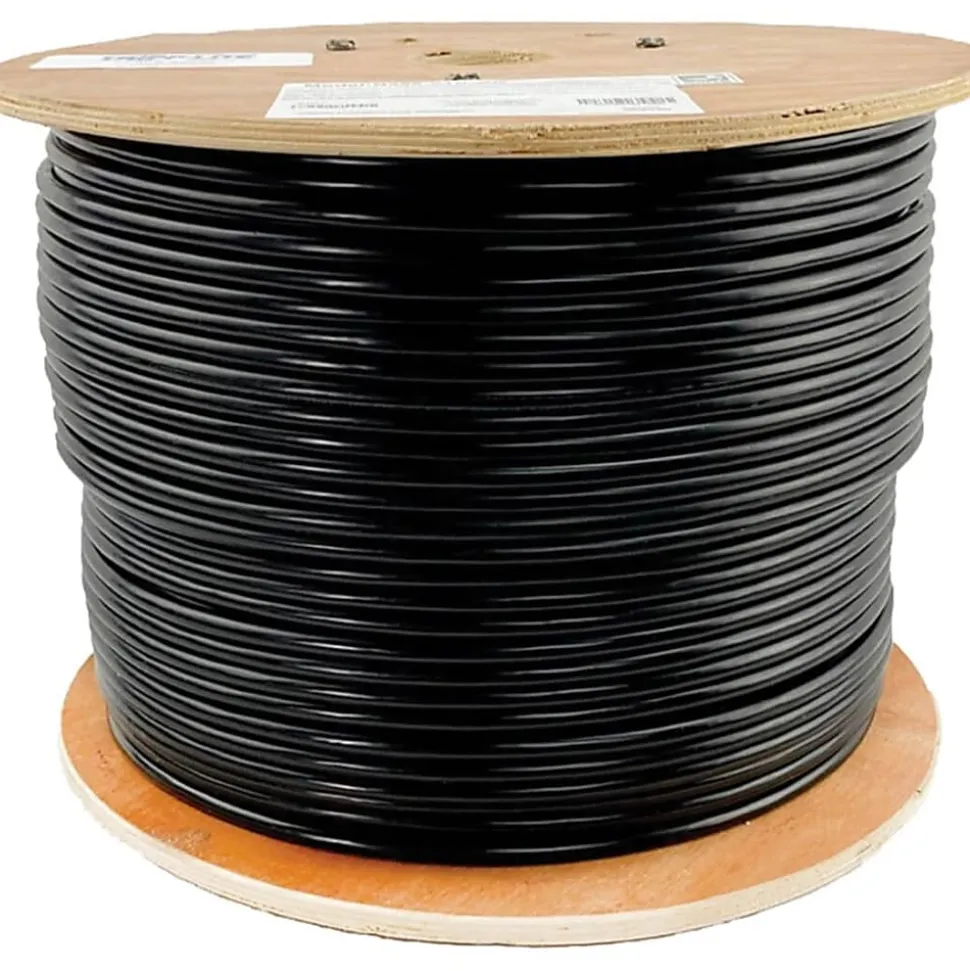 Eaton Tripp Lite Series Cat6 Gigabit Solid Core UTP PVC Bulk Ethernet Cable, Black, 1000 ft. (304.8 m), TAA - N22201KBK