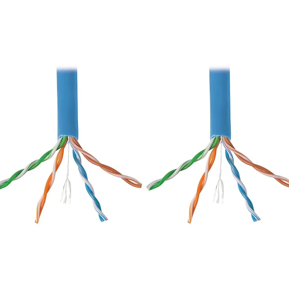 Eaton Tripp Lite Series Cat6 Gigabit Bulk UTP Stranded 24 AWG CMR PVC Cable, Blue, 1000 ft. (304.8 m) TAA - N22001KBL