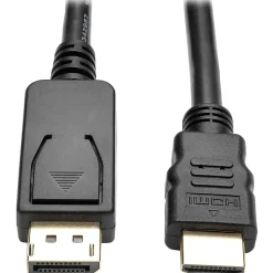 Eaton Tripp Lite Series DisplayPort 1.2 to HDMI Adapter Cable (DP with Latches to HDMI M/M), 4K, 6 ft. (1.8 m) - DisplayPort/HDMI  - P582006V2