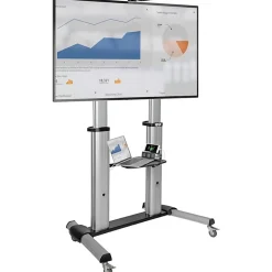 Eaton Tripp Lite Series Heavy-Duty Rolling TV Stand, Adjustable, 60