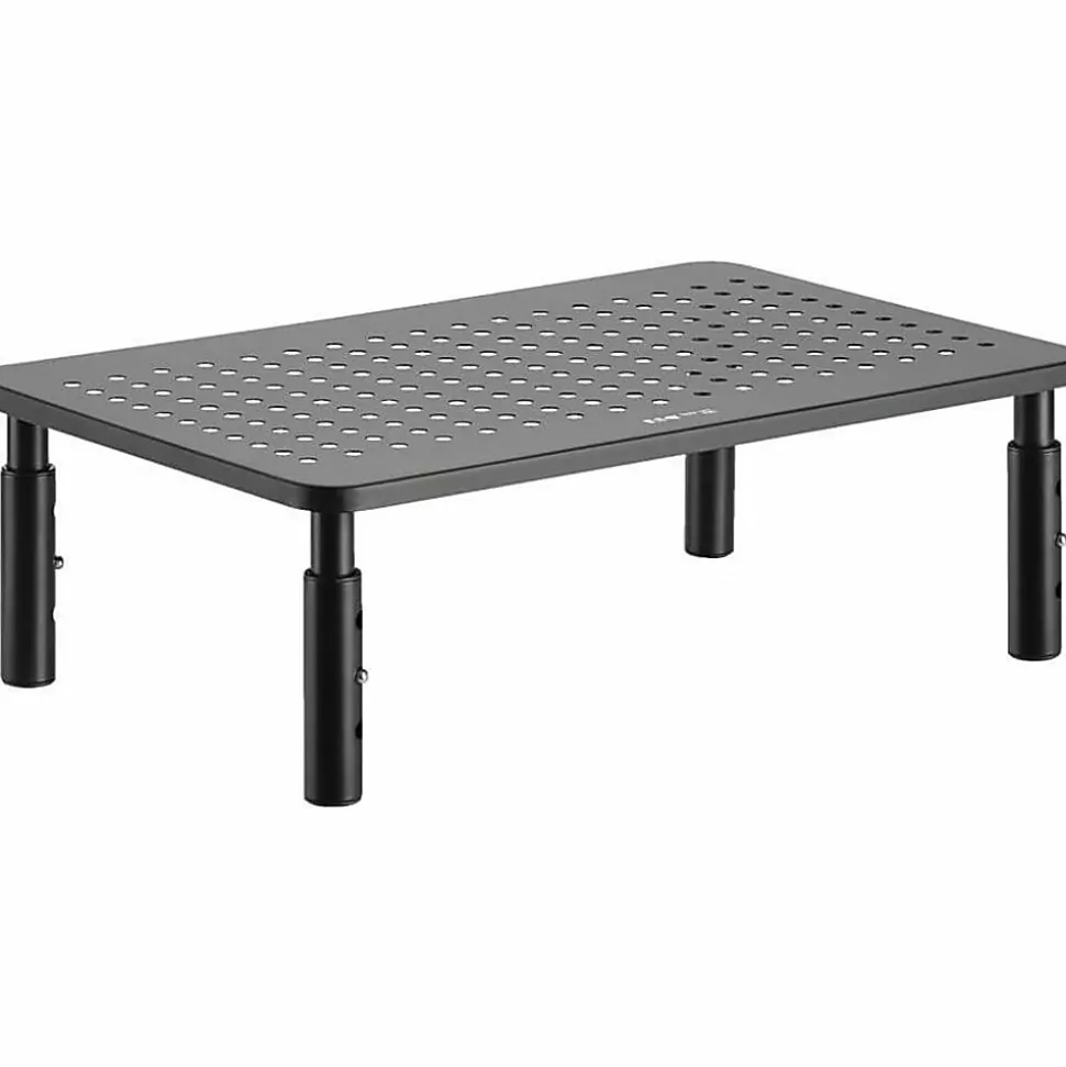 Eaton Tripp Lite Series Monitor Riser for Desk, 14 x 9 in., Height Adjustable, Metal, Black, MR1411M