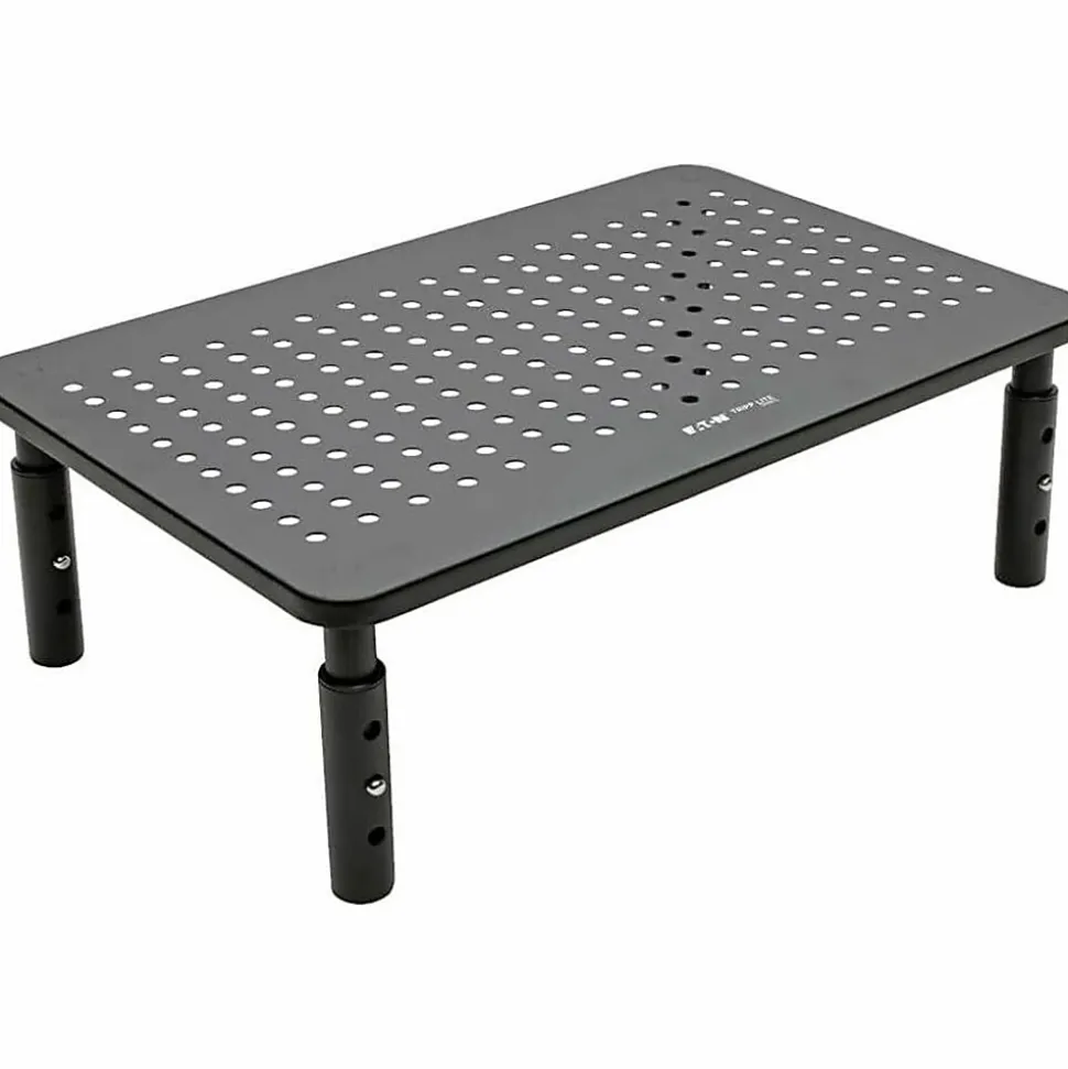 Eaton Tripp Lite Series Monitor Riser for Desk, 14 x 9 in., Height Adjustable, Metal, Black, MR1411M