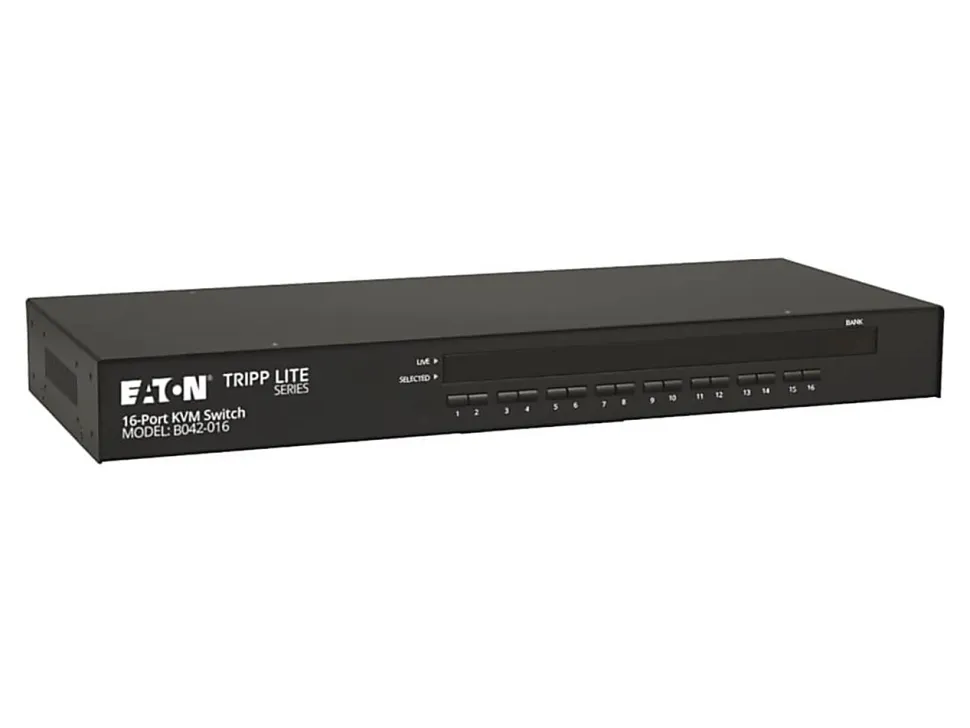 Eaton Tripp Lite series 16-Port Rackmount USB / PS2 KVM Switch w/ On-Screen Display 1U - KVM switch - 16 x KVM port(s) - 1 local user - rack-mountable