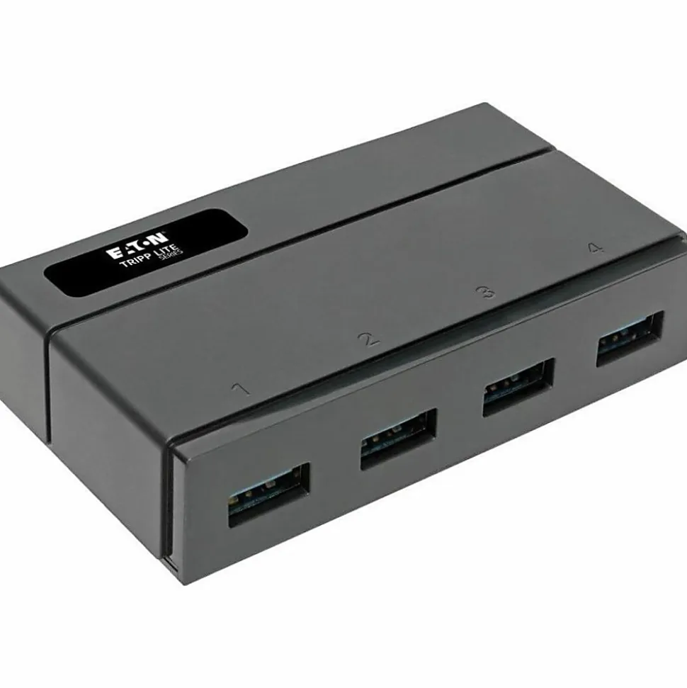 Eaton Tripp Lite Series 4-Port USB 3.x (5Gbps) Hub for Data and USB Charging, USB-A, 2.4A Charging, U3600042F