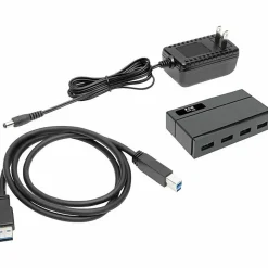 Eaton Tripp Lite Series 4-Port USB 3.x (5Gbps) Hub for Data and USB Charging, USB-A, 2.4A Charging, U3600042F