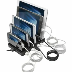 Eaton Tripp Lite Series 7-Port USB Charging Station Hub w/ Quick Charge 3.0, USB-C Port, Device Storage, 5V 4A (60W) USB Charge Output
