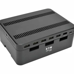 Eaton Tripp Lite Series 7-Port USB Charging Station Hub w/ Quick Charge 3.0, USB-C Port, Device Storage, 5V 4A (60W) USB Charge Output