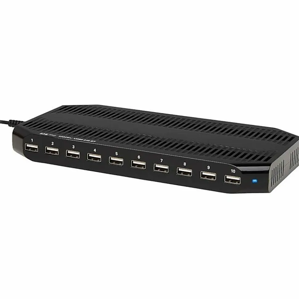 Eaton Tripp Lite Series 10-Port USB Charging Station Hub w Adjustable Storage Tablet/Smartphone/iPad/Iphone 5V 21A 105W - U280010ST